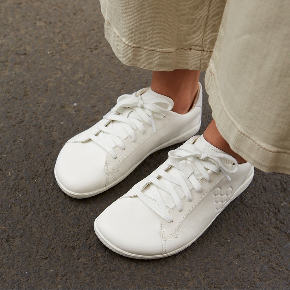 Vivo Barefoot Geo Court Sneakers- White